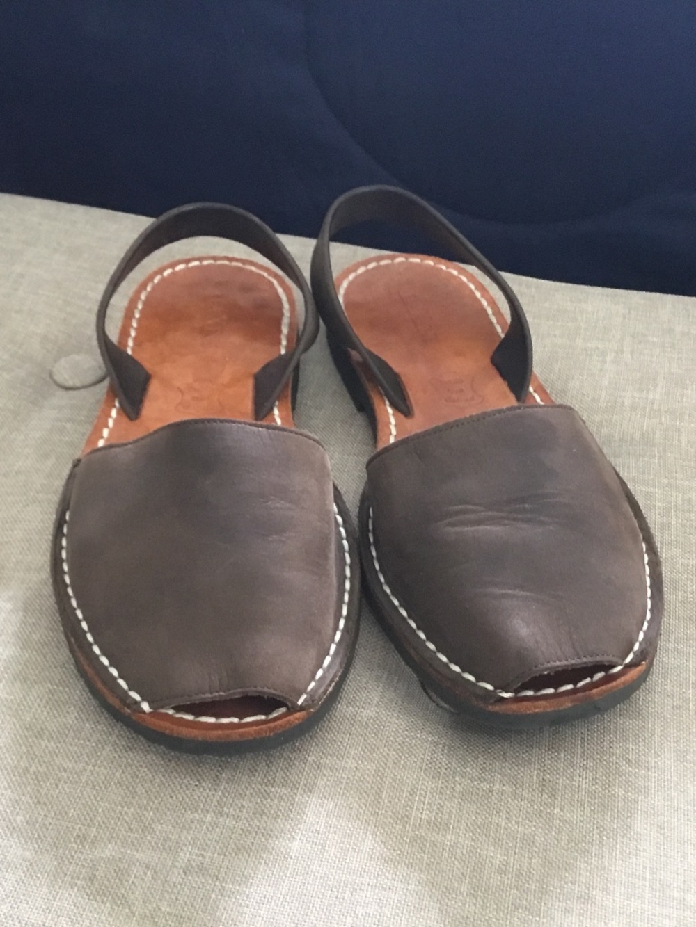 European Calaxini Avarkas brown leather sandals with tread sole size eu 38